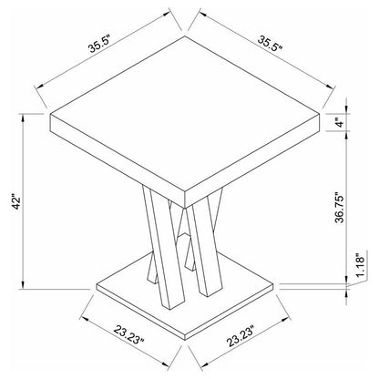 Freda - Square Height Dining Table CoasterEveryday