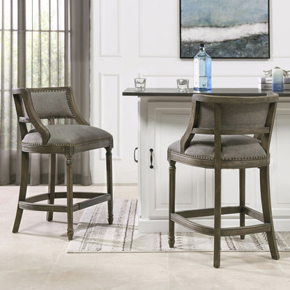 Paris - Farmhouse Counter Height Bar Stool With Backrest Jennifer Taylor Home