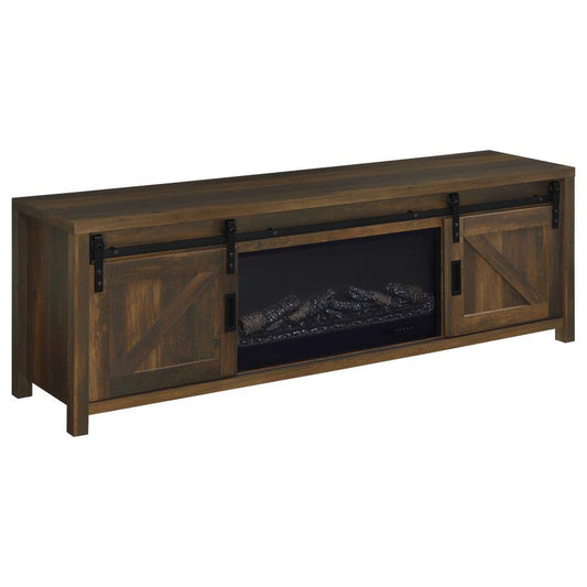 Enfield - 71" TV Stand Fireplace Media Console - Dark Pine Coaster Fine Furniture