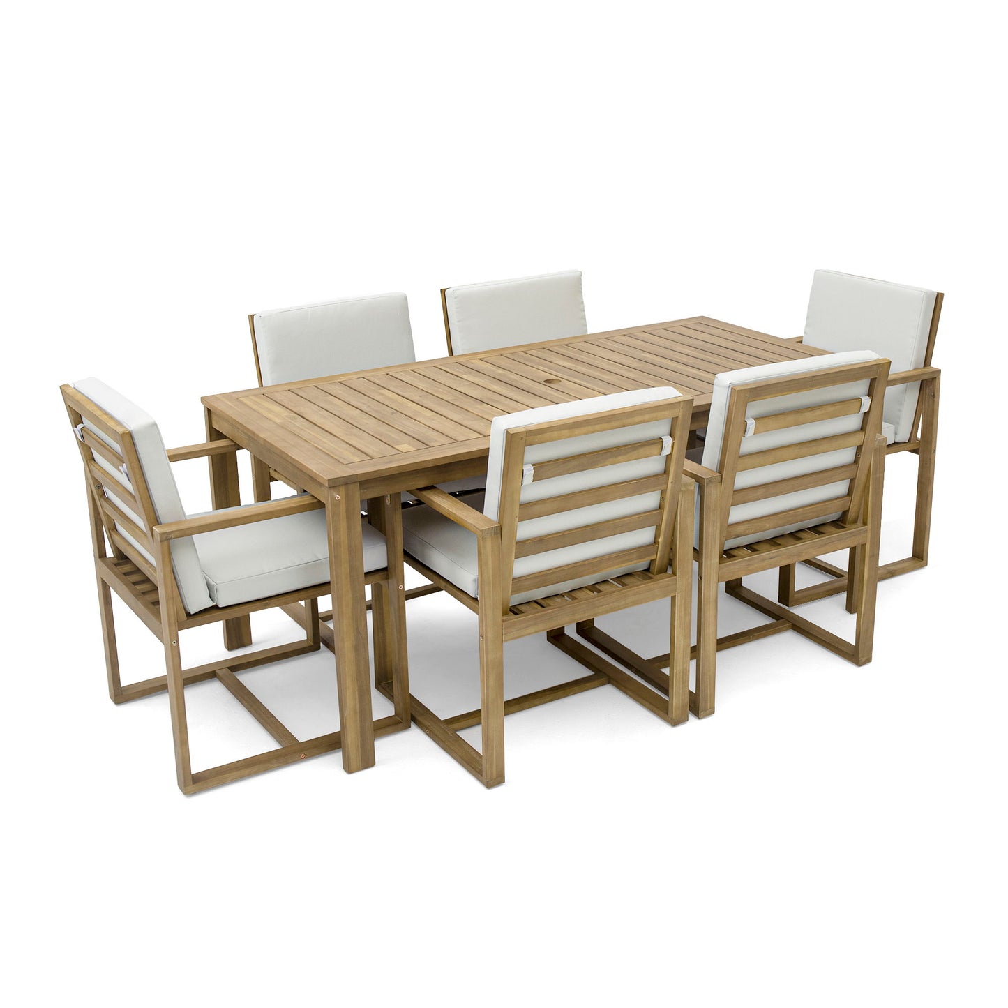 Patio Dining Set Outdoor Dining Table And Chair Set With And Removable Cushions For Patio Hearth and Haven
