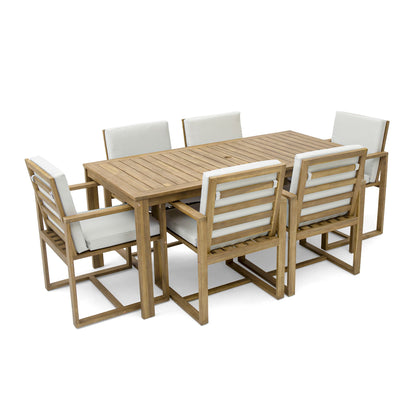 Patio Dining Set Outdoor Dining Table And Chair Set With And Removable Cushions For Patio Hearth and Haven