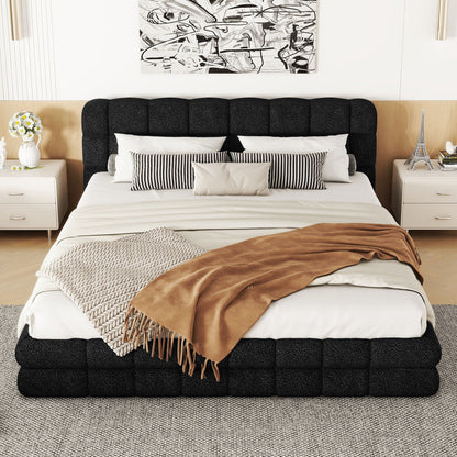 Upholstered Platform Bed With Headboard Dreamland