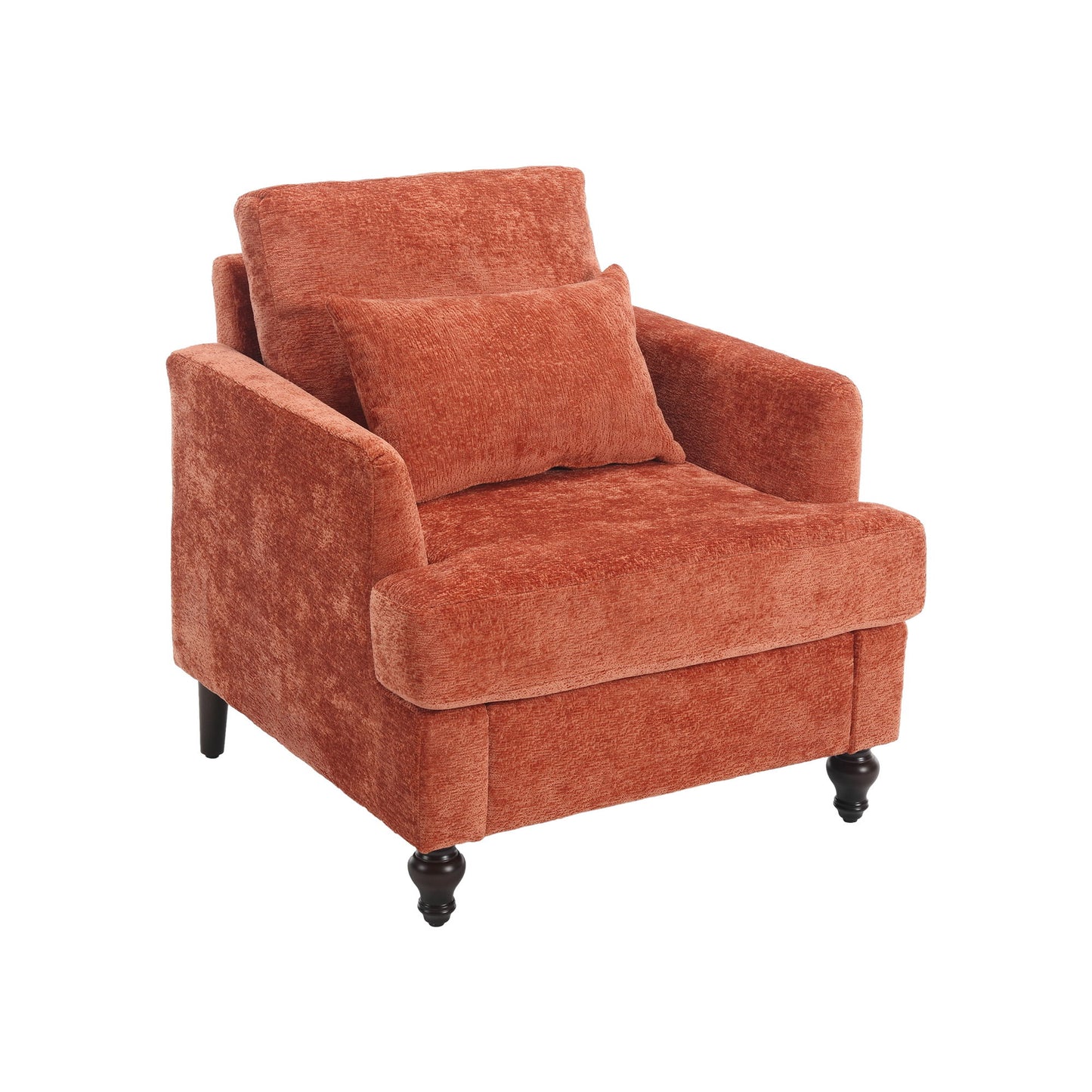 Modern Mid Century Wood Frame Armchair With Tufted Design Home Essentials