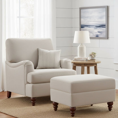 Candor - Chair And Ottoman Set - Beige Ridgecrest Home