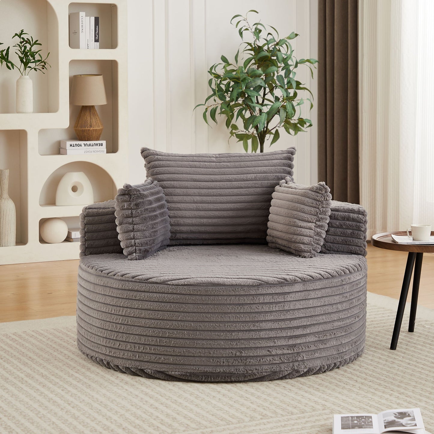 Modern Single Sofa With Backrest Pillow For Living Room Home Essentials