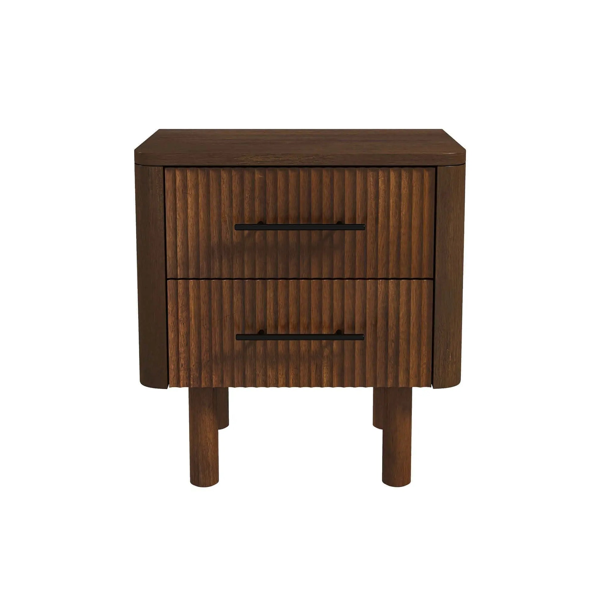 Logan - Nightsd Bed Side Tables With 2 Drawers - Brown Ashcroft Furniture