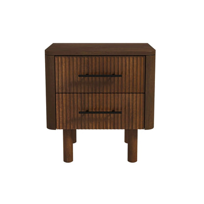 Logan - Nightsd Bed Side Tables With 2 Drawers - Brown Ashcroft Furniture