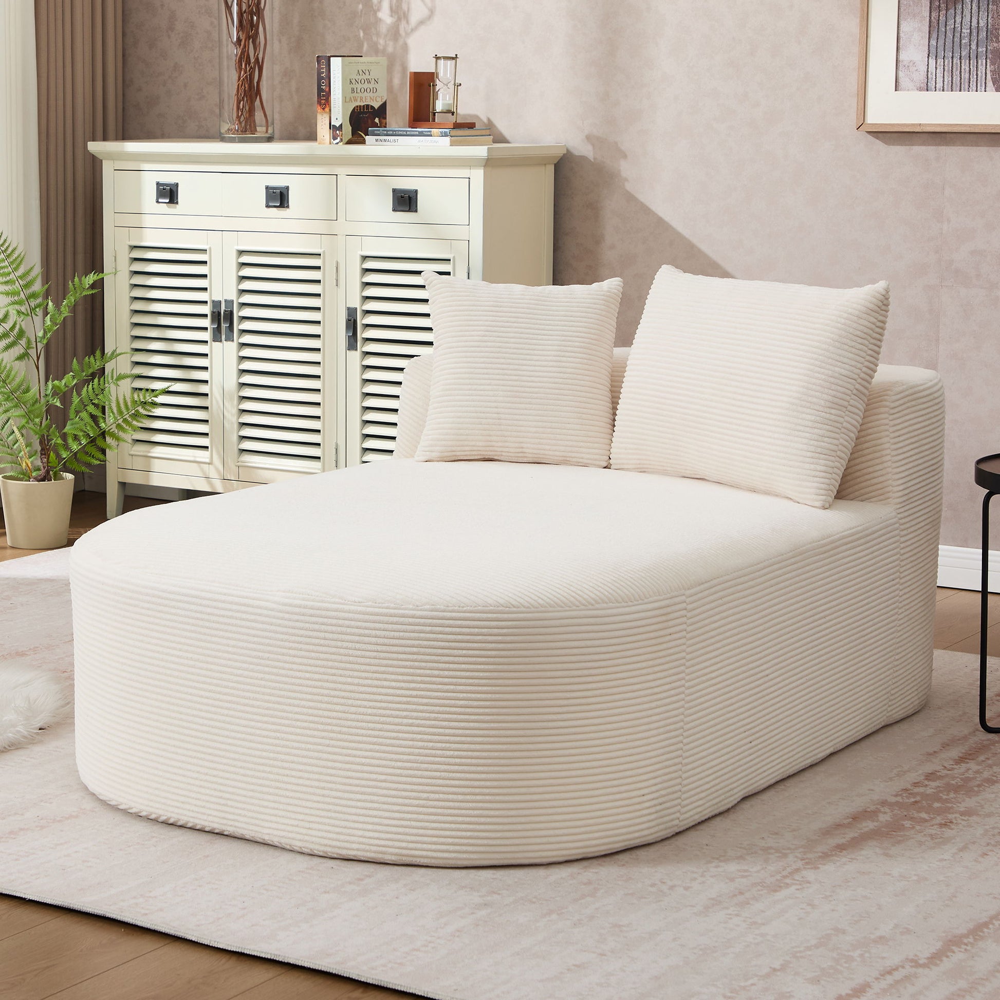 Oversized Chaise Lounge Sofa Bed With Deep Seat And Soft Pillows Home Essentials