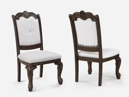 Kiera - Dining Room Set - Cherry Brown Crown Mark