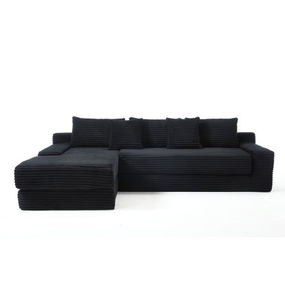 Modern L - Shaped Sectional Couch With Memory Foam Home Essentials