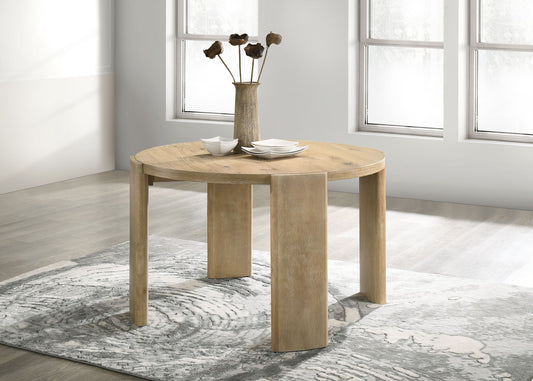 Bowen - Round Dining Table - Oak Finish Lilola Home
