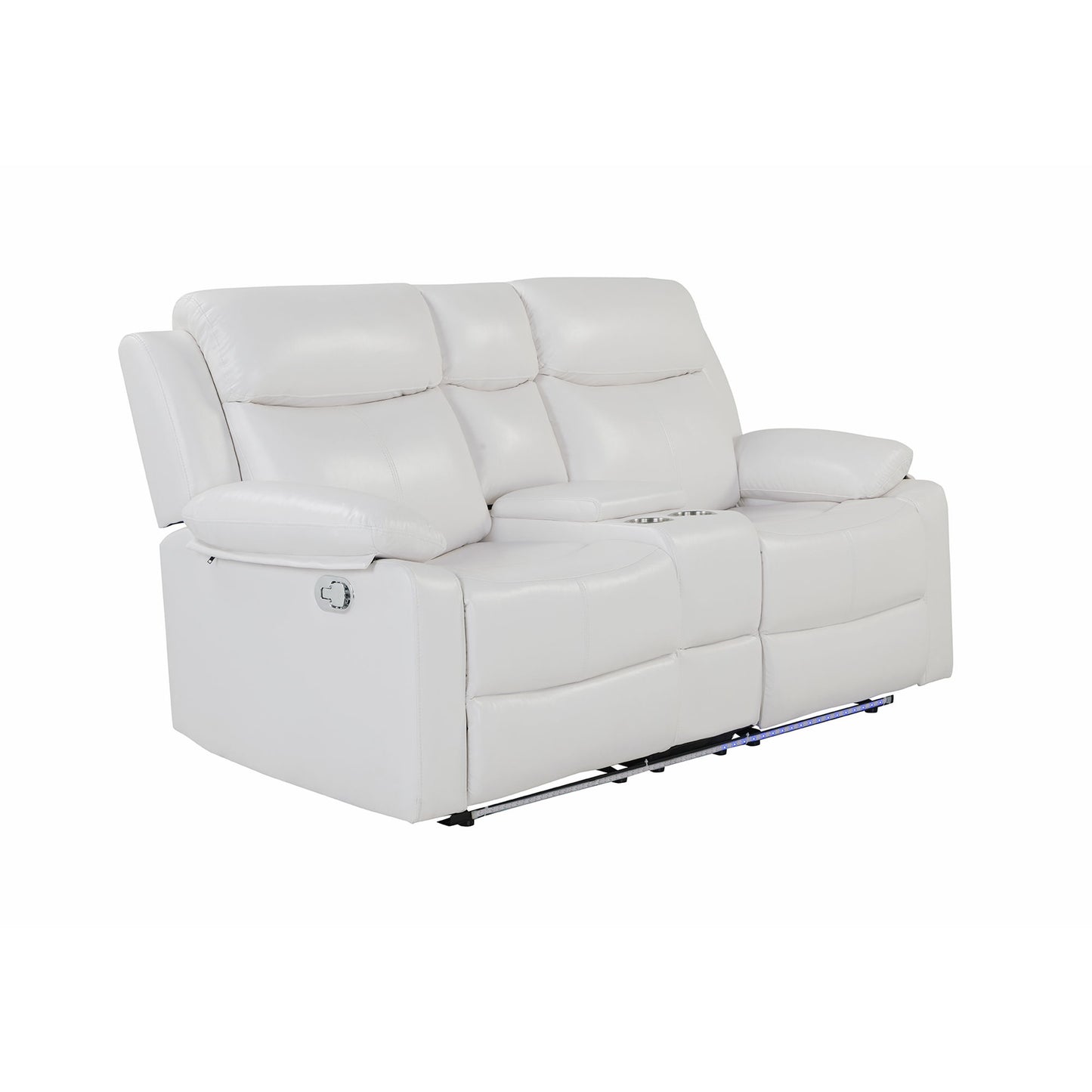 Blanche - Console Reclining Loveseat With LED Lights And Speakers Global Furniture USA