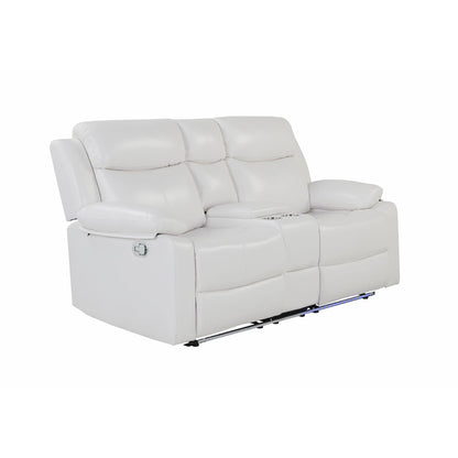 Blanche - Console Reclining Loveseat With LED Lights And Speakers Global Furniture USA