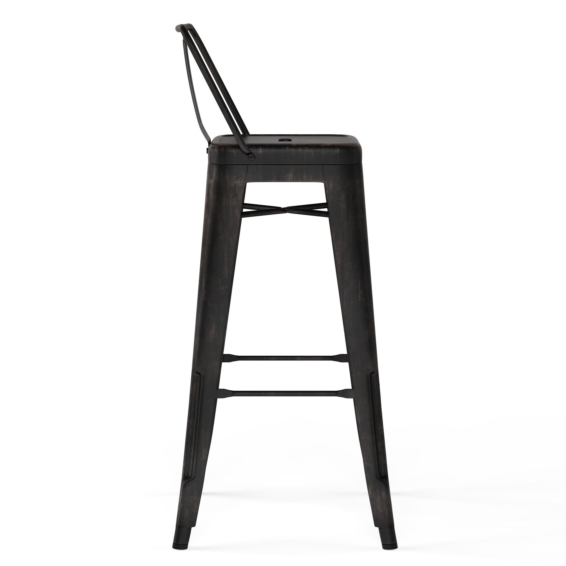 Rayne - Curved Back Metal Stool (Set of 2) Simpli-Home