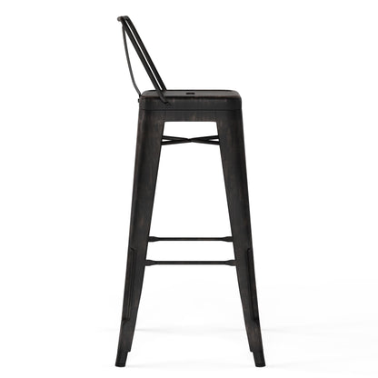 Rayne - Curved Back Metal Stool (Set of 2) Simpli-Home