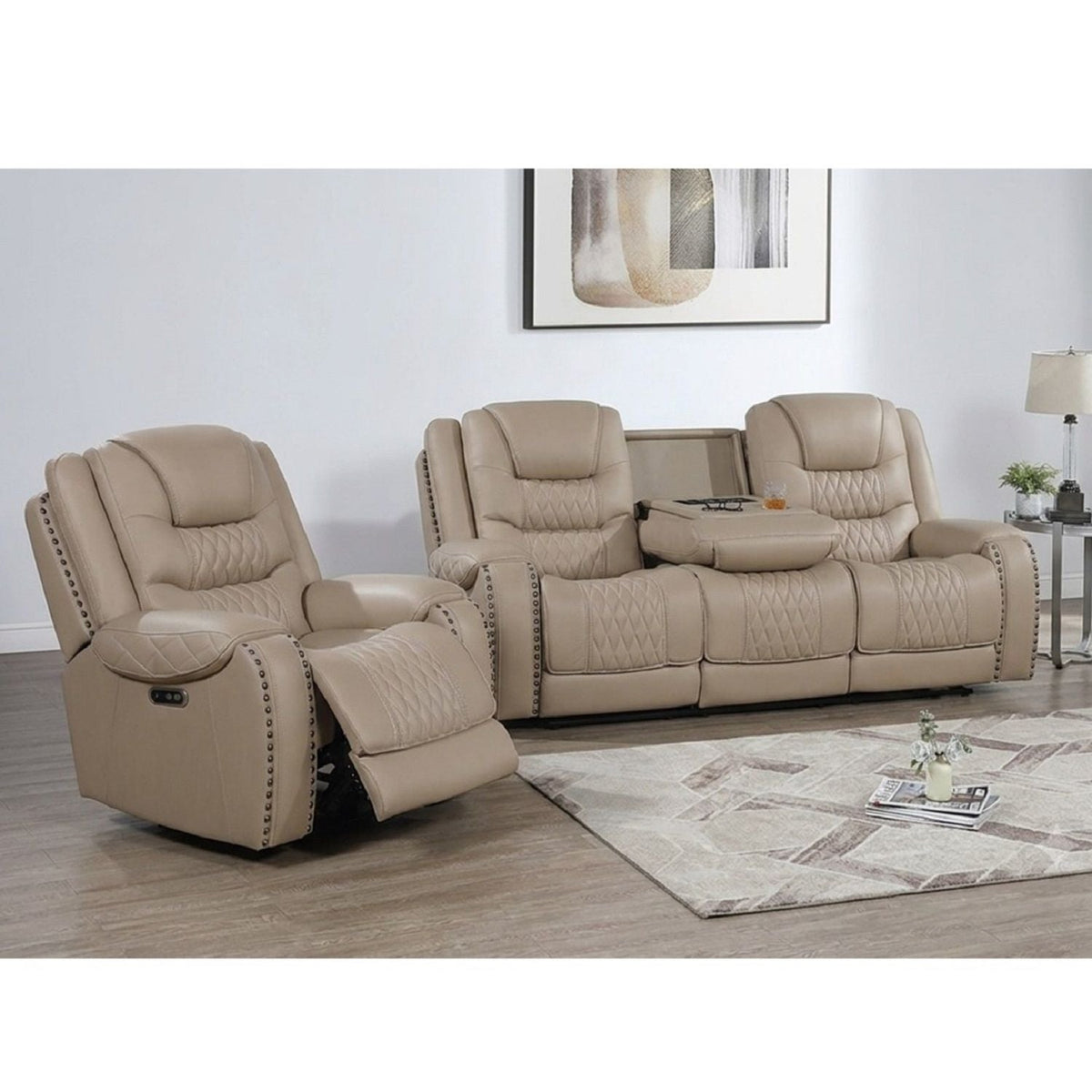 Power Motion Sofa Set With USB Ports And Adjustable Headrests Home Essentials