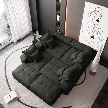 Modern Oversized Diy Combination Modular Sectional Sofa With Pillows Home Essentials