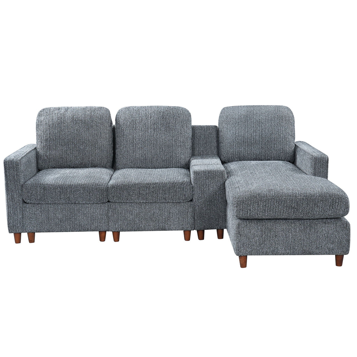 L - Sectional Sofa With Reversible Chaise Hearth and Haven
