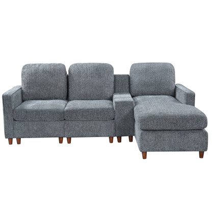 L - Sectional Sofa With Reversible Chaise Hearth and Haven