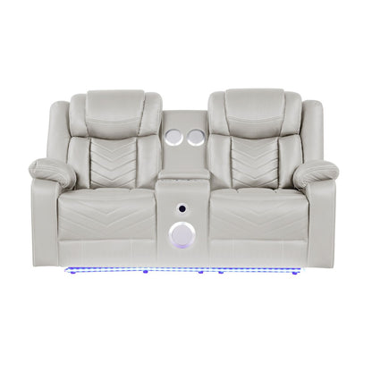 Challenger - LED Power Recliner Loveseat Matrix Furniture Group