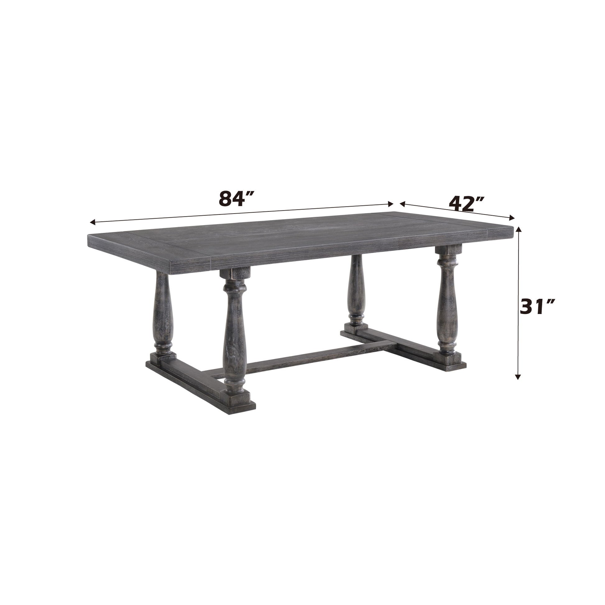 Bernard - Weathered Dining Table Acme