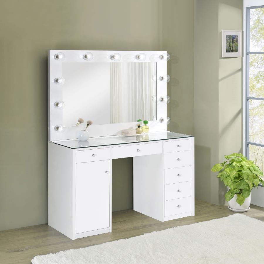 Acena - 7-Drawer Vanity Set With Lighting CoasterEssence