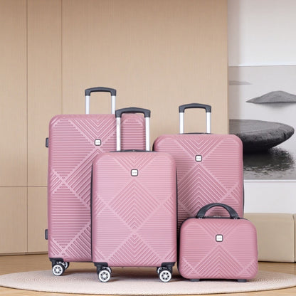 4 Piece Lightweight Suitcase, Makeup Box, Aircraft Wheels Daily Nest