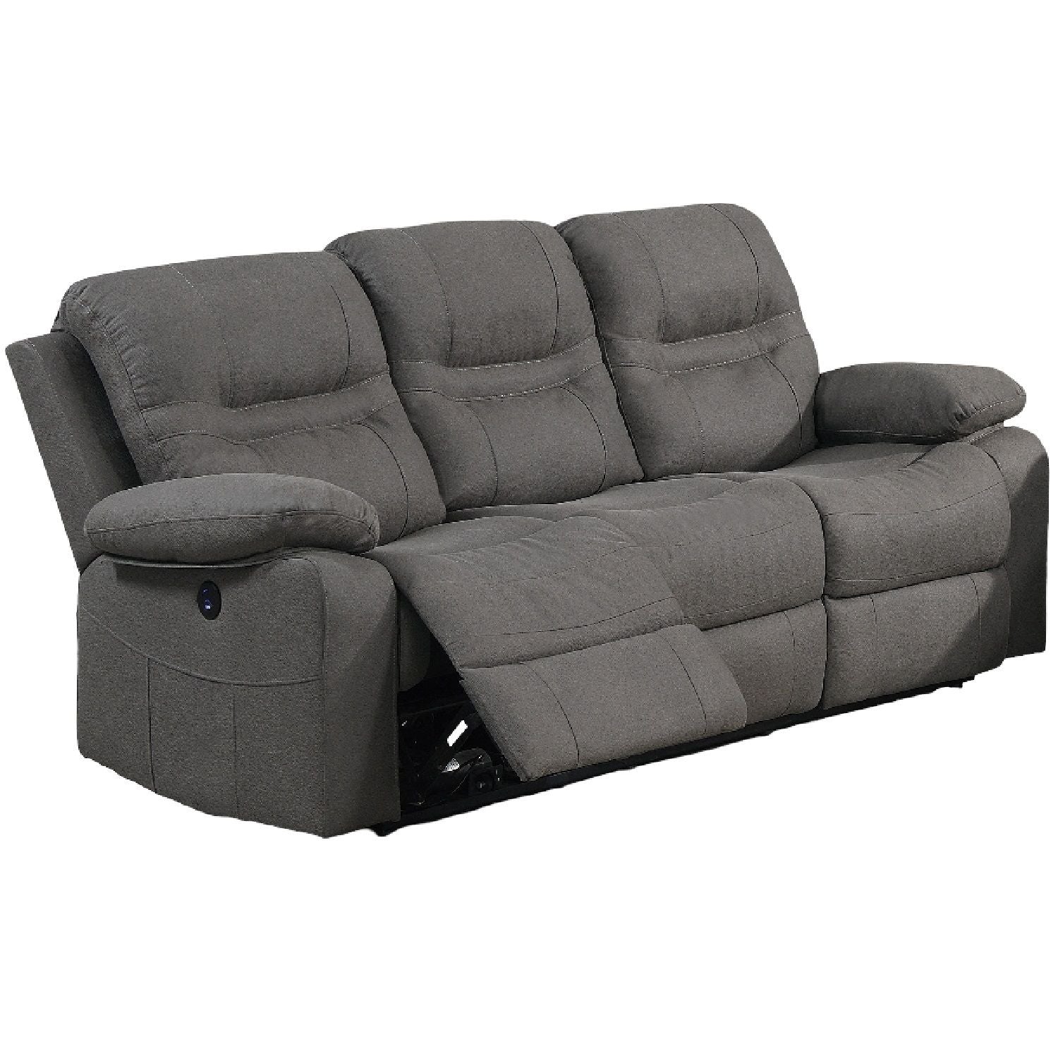 Modern Contemporary Power Reclining Sofa With USB Port Home Essentials