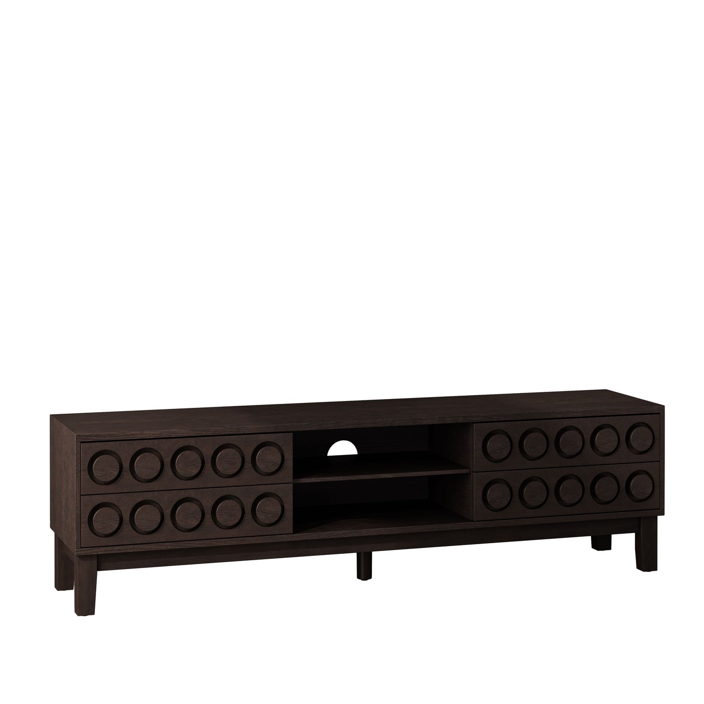Media Console With 4 Drawers And Cable Management Home Essentials