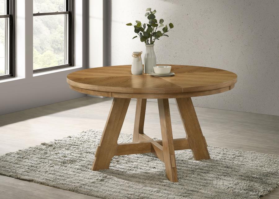 Danvers - Round Wood Dining Table - Brown Oak Coaster Fine Furniture