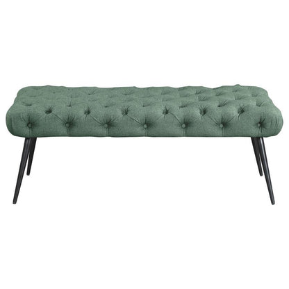 Ella - Upholstered Tufted Bench Metal Legs Coaster Fine Furniture