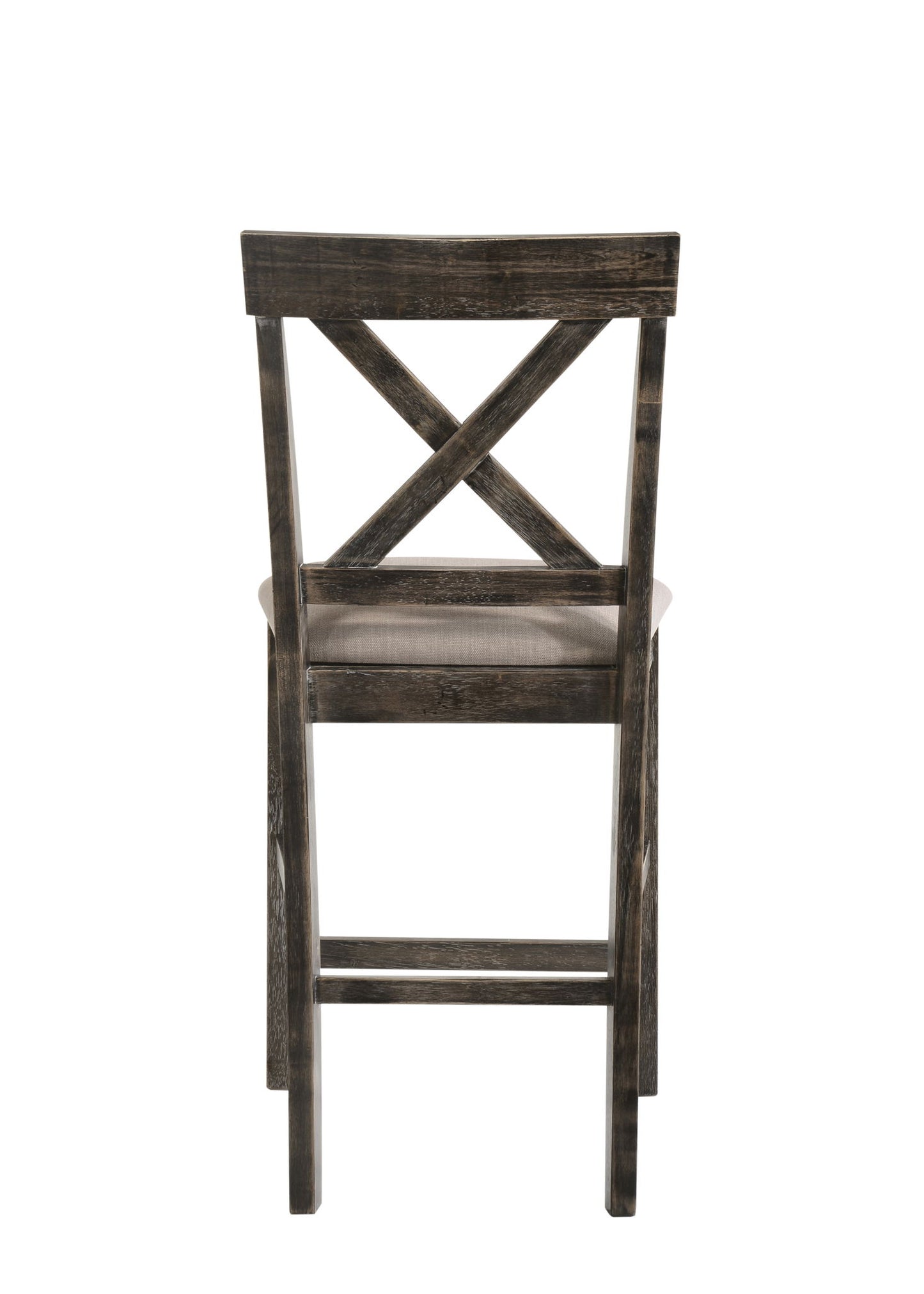 Martha II - Weathered Counter Height Chair (Set of 2) - Gray / Tan Acme