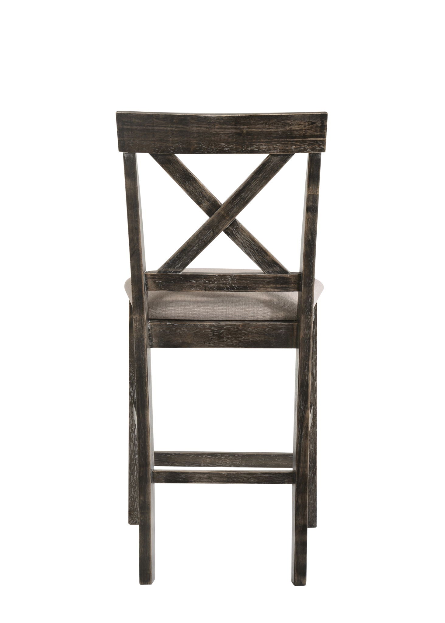 Martha II - Weathered Counter Height Chair (Set of 2) - Gray / Tan Acme