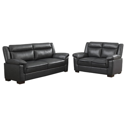 Borden - 2 Piece Living Room Set With Smooth Upholstery - Gray Furniture Max