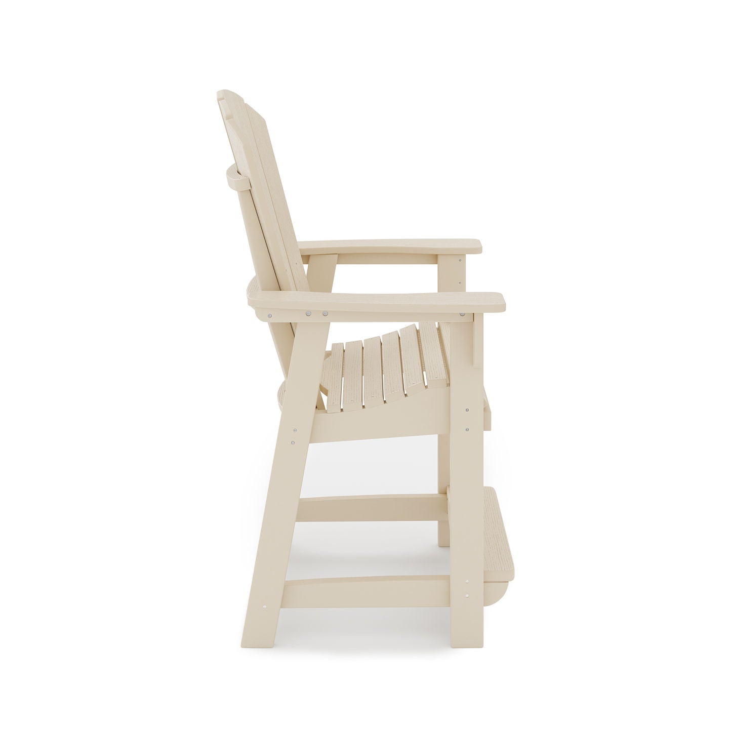 Adirondack Style Counter Chair Stylish HDPE Poly Lumber For Dining, Patio, And Garden Comfort