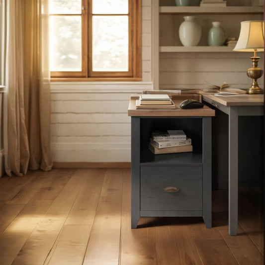 Essex - Drawer File - Black, Whiskey