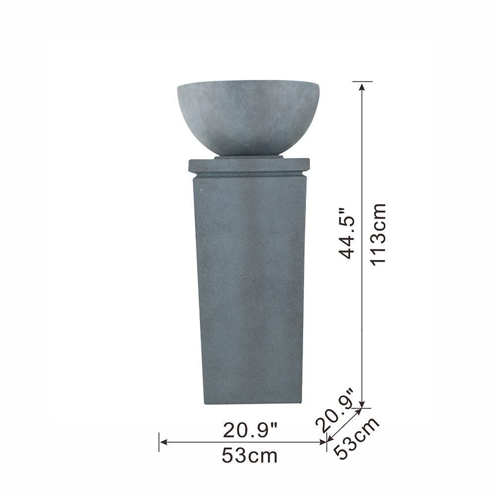 Zen Bowl Water Fountain, Outdoor Bird Feeder / Bath Fountains, Relaxing Water Feature For Garden Daily Nest