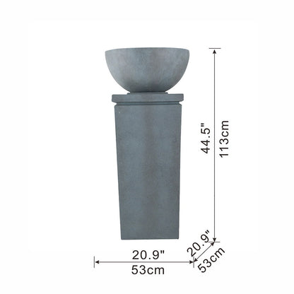 Zen Bowl Water Fountain, Outdoor Bird Feeder / Bath Fountains, Relaxing Water Feature For Garden Daily Nest