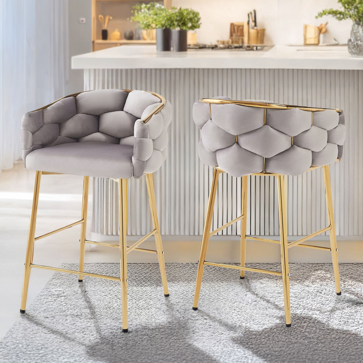 Modern Counter Stools (Set of 2) Noble House