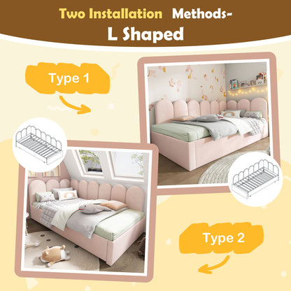 Upholstered Daybed With Metal Slatted Base Artistry At Home