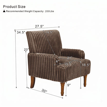 Accent Comfortable Upholstered Armchair For Living Room Home Essentials