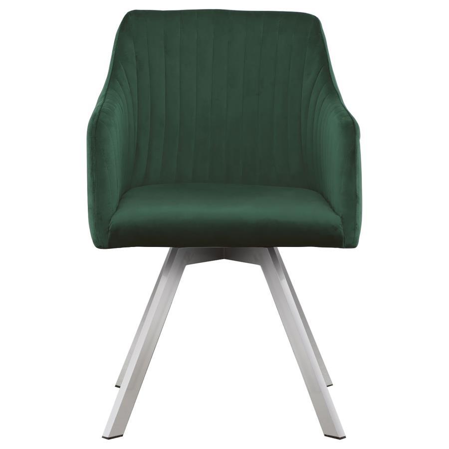 Arika - Upholstered Swivel Dining Arm Chair CoasterElevations