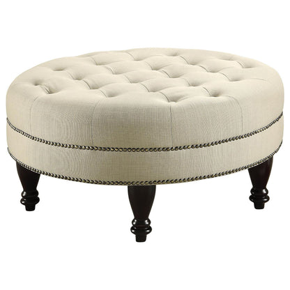 Oatmeal Cocktail Ottoman - Beige Furniture Max