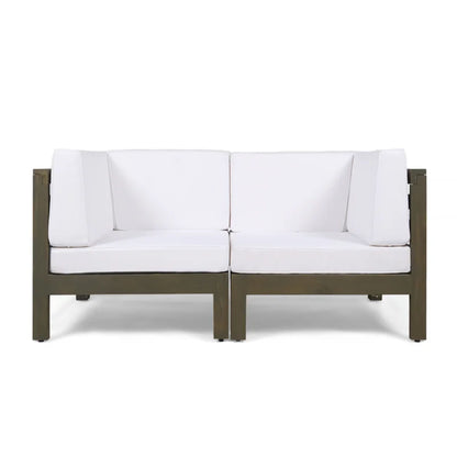 Oana - 2 Piece Loveseat Set With Water Resistant Cushions Noble House