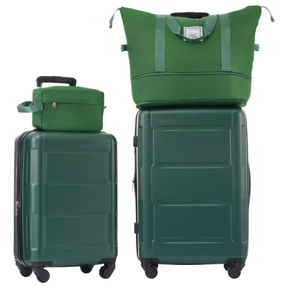 2 Piece Luggage Set With Bags Expanable Spinner Wheels ABS Lightweight Suitcase With Tsa Lock 20" / 24"