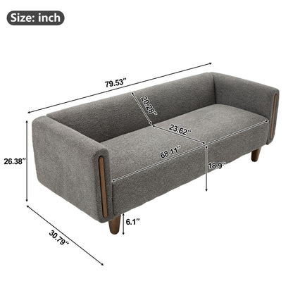 3 Seater Sofa With Armrests For Living Room Noble House