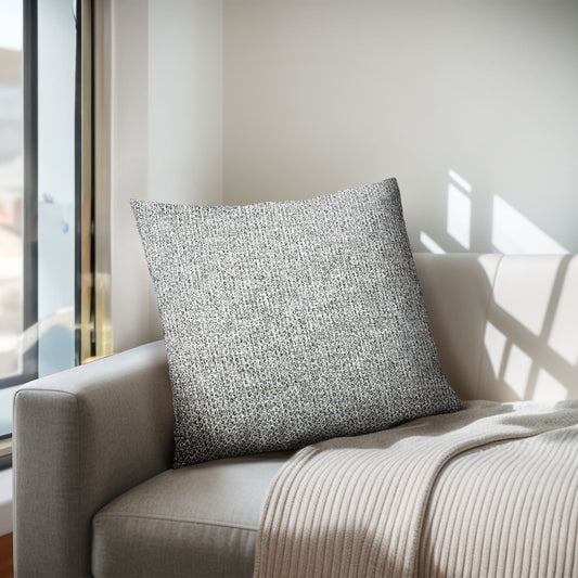 Zoe - Solid Square Pillow - Navy/Beige