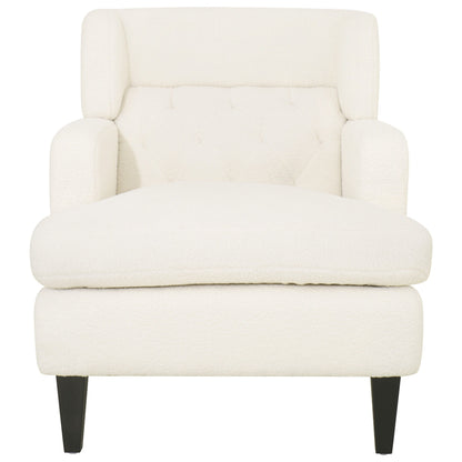 Upholstered Accent Chair Tufted Armchair For Living Room And Bedroom Noble House