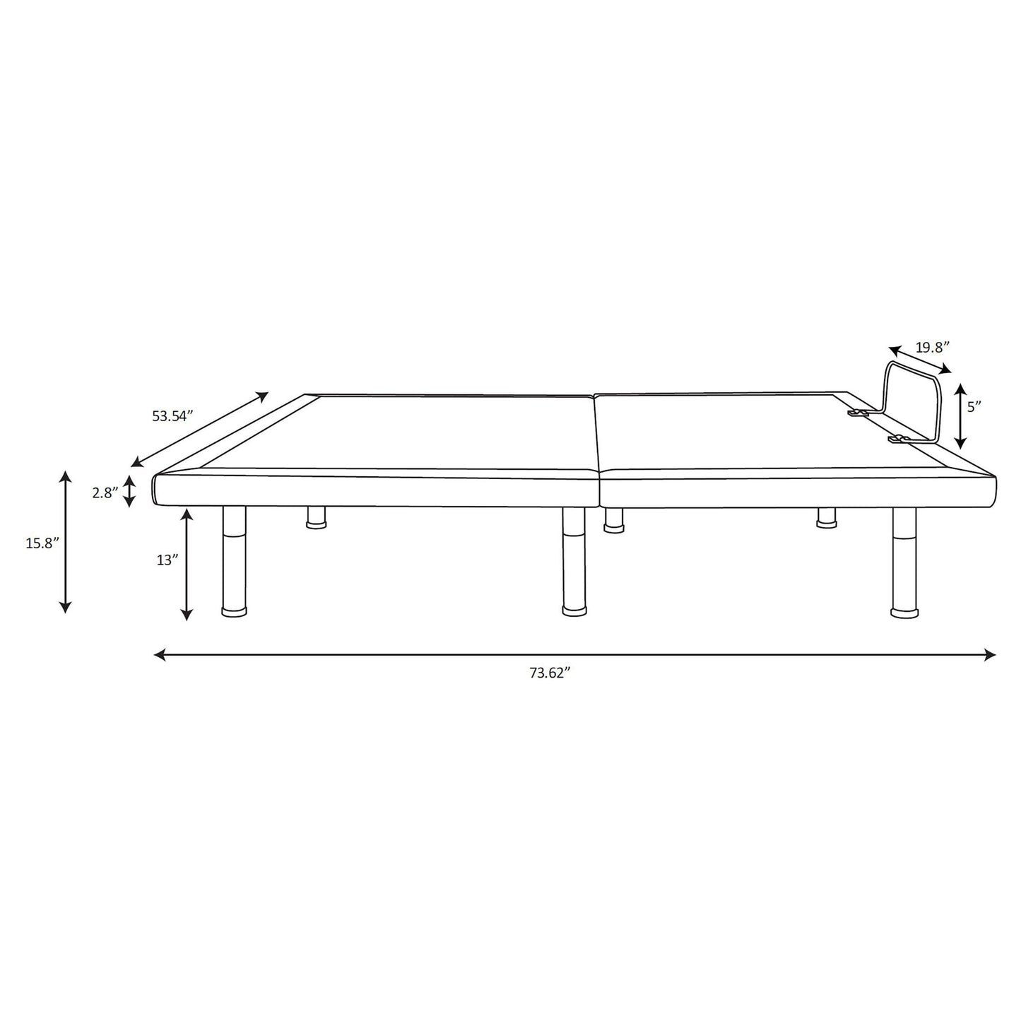 Kelven - Adjustable Bed Base With Wireless Remote And Dual Massage Motors Furniture Max