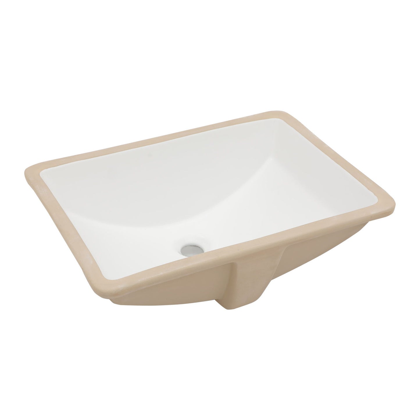 Modern Ceramic Undermount Bathroom Sink With Overflow, High Quality Daily Nest